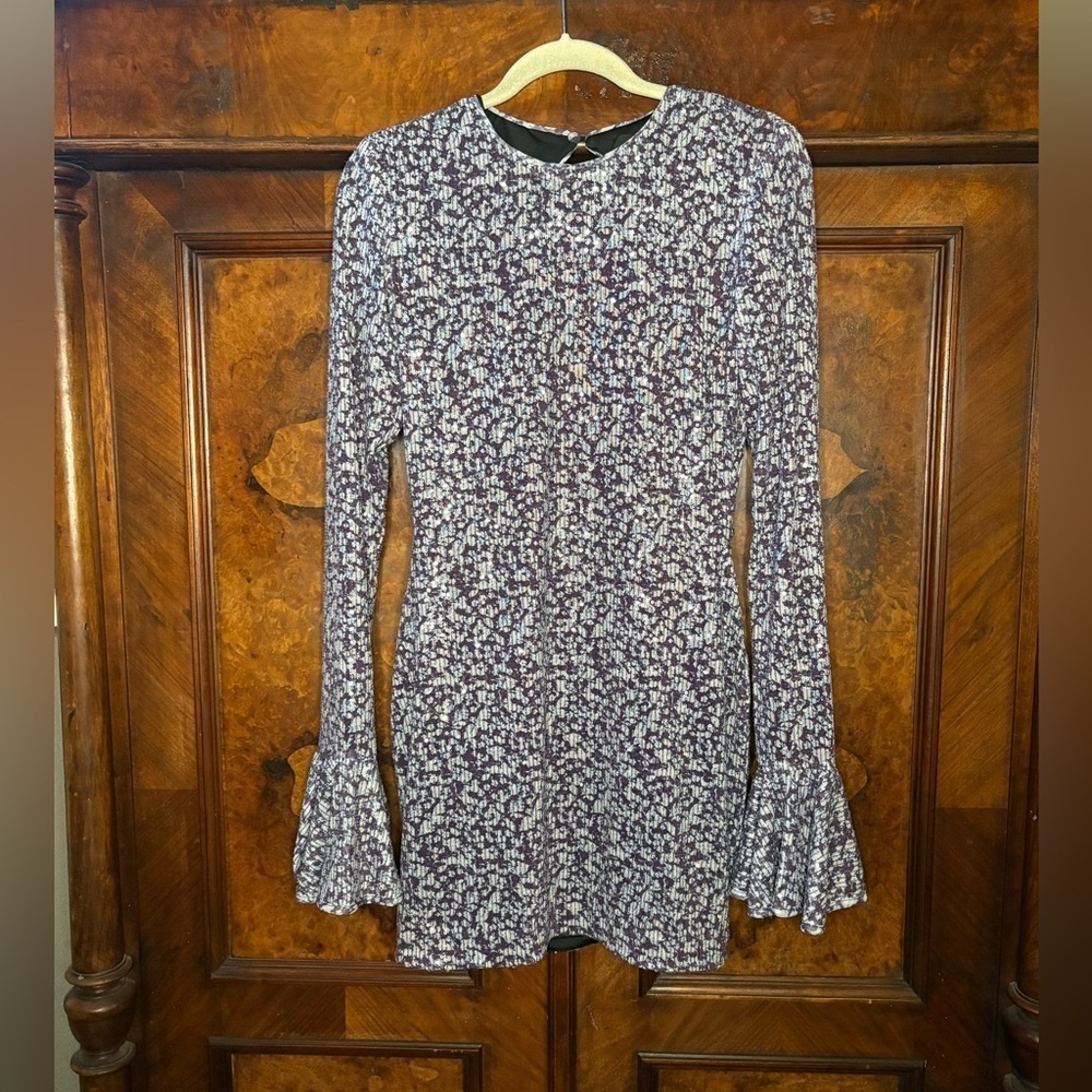 NWOT ROTATE Birger Christensen- Mini Sequin Dress. Size 8 - Picture 5 of 11